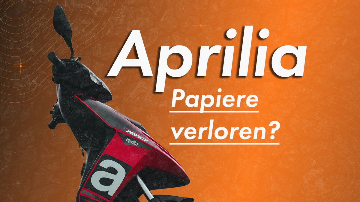 Aprilia Papiere verloren – Titelbild des Leitfadens zu Ersatzpapieren, Zweitschrift und Betriebserlaubnis für Aprilia-Fahrzeuge